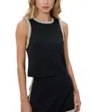 Alice And Olivia Alice + Olivia Amal Rhinestone Detail Tank In Black