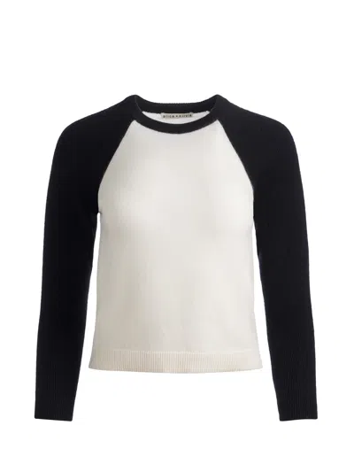 Alice And Olivia Amari Shrunken Raglan In White