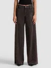 Alice And Olivia Amazing Embellished Jean In Brown