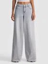 Alice And Olivia Amazing Mid Rise Embellished Jeans In Rock Star Blue In Blue