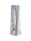 AMAZING FLORAL-PRINT JEANS