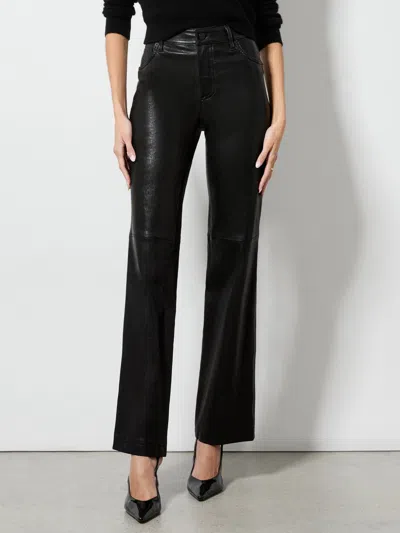 Alice And Olivia Amazing Leather Pant In Black