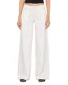 Alice And Olivia Amazing Low Rise Baggy Jeans In Off White