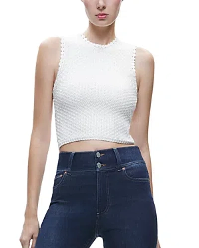 ALICE AND OLIVIA ALICE AND OLIVIA AMITY SCALLOPED TANK