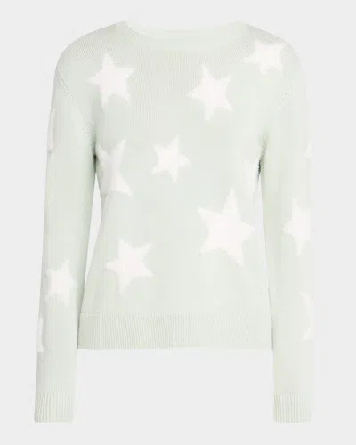 Alice And Olivia Andora Fuzzy Star Pullover In White