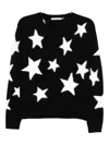 Alice And Olivia Andora Fuzzy Star Sweatshirt In Black