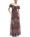 Alice And Olivia Andrea Tiered Maxi Dress In Pink