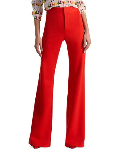 Alice And Olivia Andrew Bootcut Pants In Red
