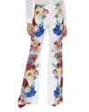 Alice And Olivia Andrew Pant In White Floral