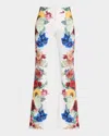 Alice And Olivia Andrew Pant In Garden Brunch Off White