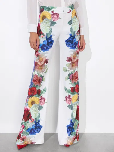 Alice And Olivia Andrew Pant In Garden Brunch Off White