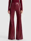 Alice And Olivia Andrew Vegan Pant In Burgundy