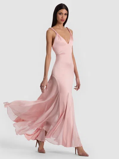 Alice And Olivia Andrina Maxi Dress In Pink