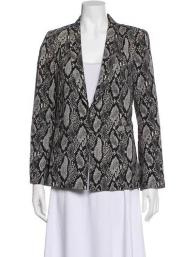 Pre-owned Alice And Olivia Animal Print Blazer In Neutral