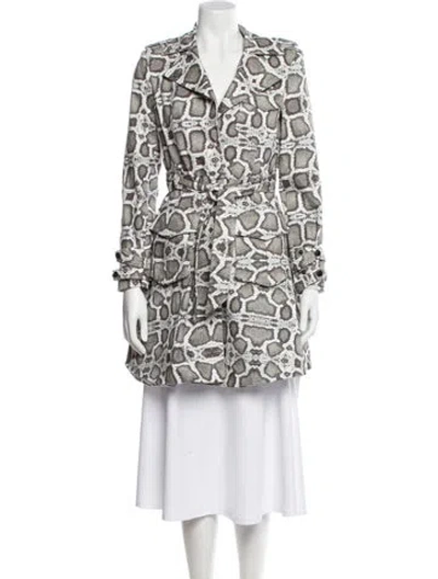 Pre-owned Alice And Olivia Animal Print Coat In Brown