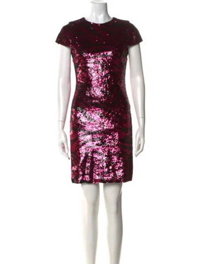 Pre-owned Alice And Olivia Animal Print Mini Dress W/ Tags In Black