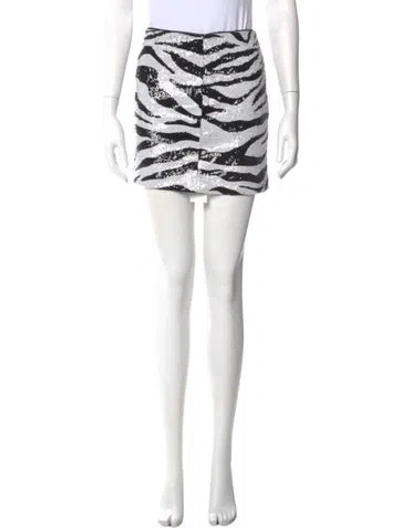 Pre-owned Alice And Olivia Animal Print Mini Skirt In Multi