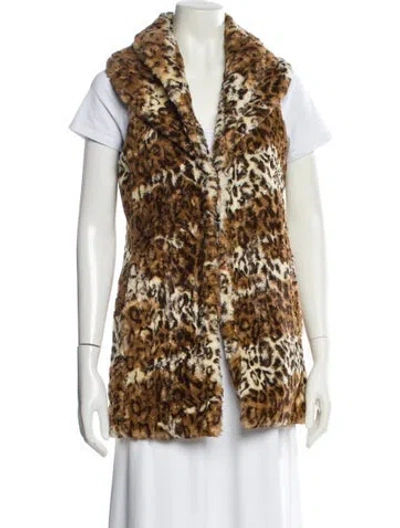 Pre-owned Alice And Olivia Animal Print Vest In Multi