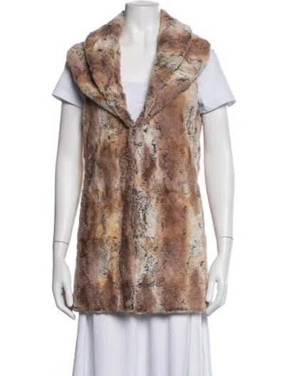 Pre-owned Alice And Olivia Animal Print Vest In Multicolor