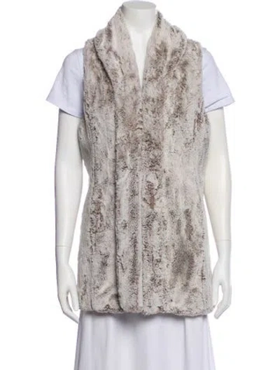 Pre-owned Alice And Olivia Animal Print Vest In Neutral