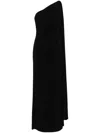 Alice And Olivia Alice + Olivia Anja Draped One-shoulder Maxi Dress In Black