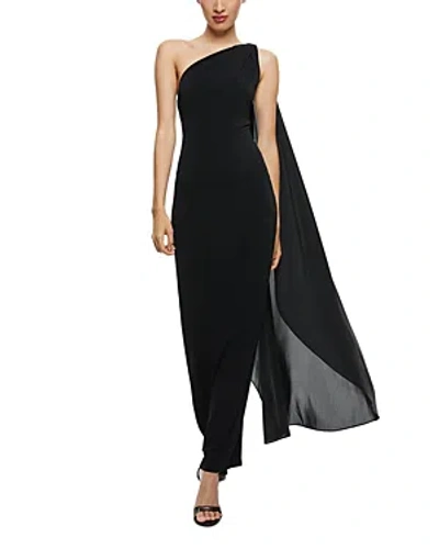 Alice And Olivia Anja One Shoulder Dress In Black