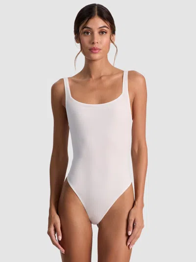 Alice And Olivia Annika Bodysuit In White