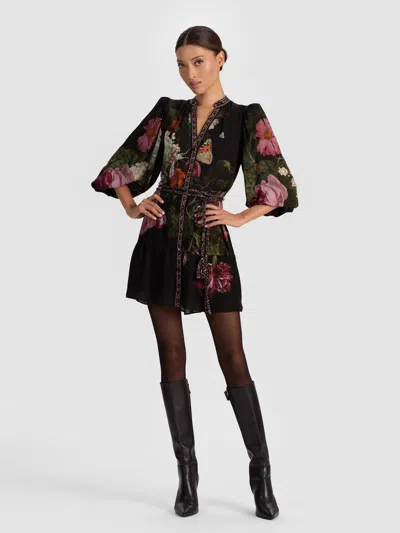 Alice And Olivia Antonette Mini Dress In Black