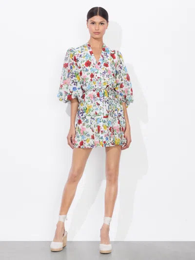Alice And Olivia Antonette Mini Dress In Dollhouse