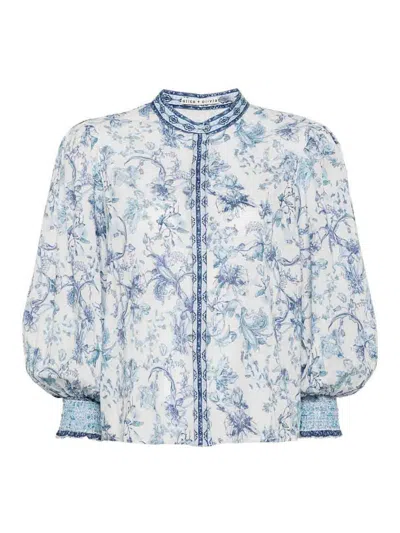 ALICE AND OLIVIA APRIL FLORAL PRINT BLOUSE