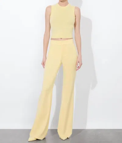 Alice And Olivia Araceli Shell Top In Butter Yellow