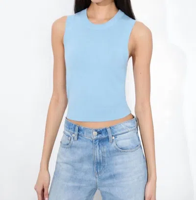Alice And Olivia Araceli Shell Top In Mineral Blue