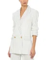 Alice And Olivia Arias Blazer In Off White/black