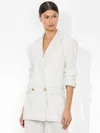 Alice And Olivia Arias Blazer In Off White/black