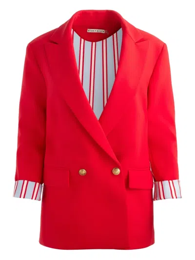 ALICE AND OLIVIA ARIAS DOUBLE-BREASTED BLAZER