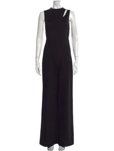 Pre-owned Alice And Olivia Asymmetrical Jumpsuit In Black