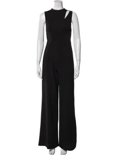 Pre-owned Alice And Olivia Asymmetrical Jumpsuit In Black