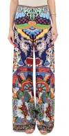 Alice And Olivia Athena Clean Wide Leg Pants On The Road In Multi
