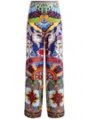 Alice And Olivia Alice + Olivia Athena Printed Trousers In Blue