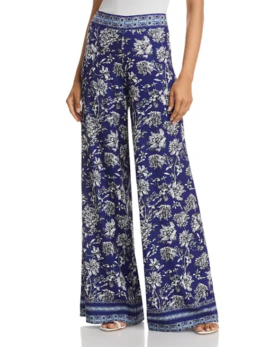 Alice And Olivia Athena Wide Leg Pants In Blue