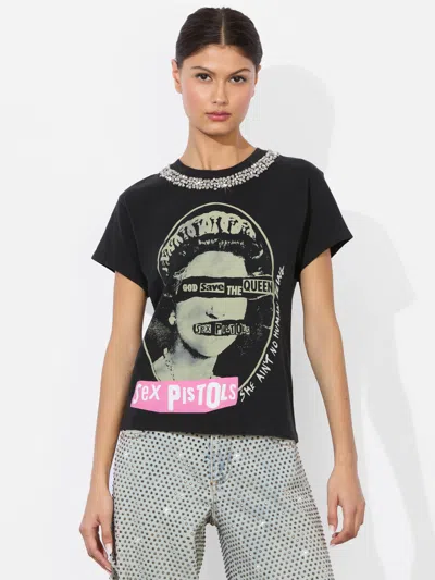 Alice And Olivia Atlas Embellished Tee In Sex Pistols