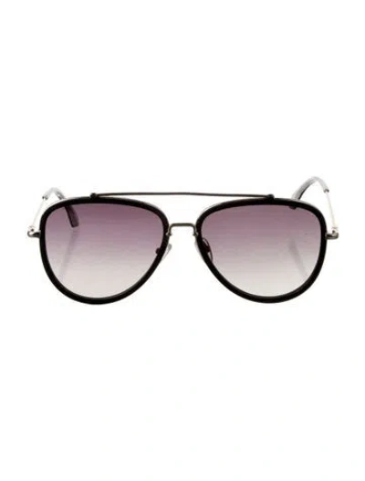 Pre-owned Alice And Olivia Aviator Gradient Sunglasses In Black