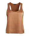 Alice And Olivia Avril Boxy Tank In Brown