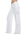 ALICE AND OLIVIA ALICE AND OLIVIA CAY BAGGY CARGO WIDE LEG JEANS IN WHITE