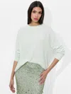 Alice And Olivia Fidela Embellished Draped Mini Skirt In Black In Sea Spray