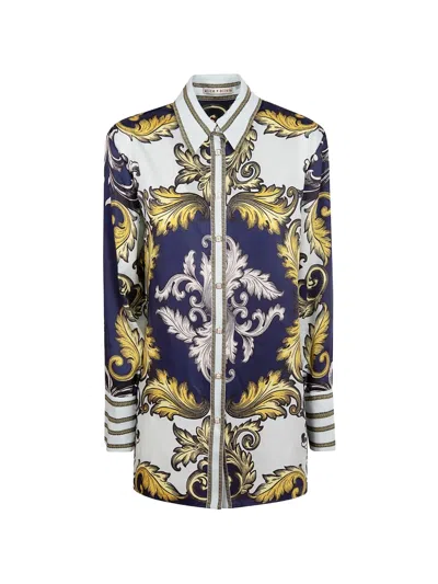 Alice And Olivia Baroque-print Button-down Shirt In Multi