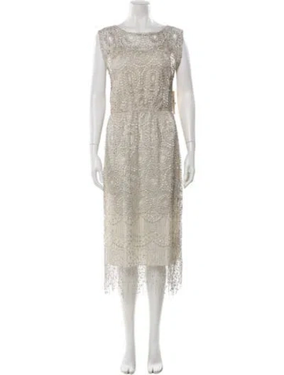 Pre-owned Alice And Olivia Bateau Neckline Midi Length Dress