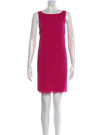 Pre-owned Alice And Olivia Bateau Neckline Mini Dress In Pink