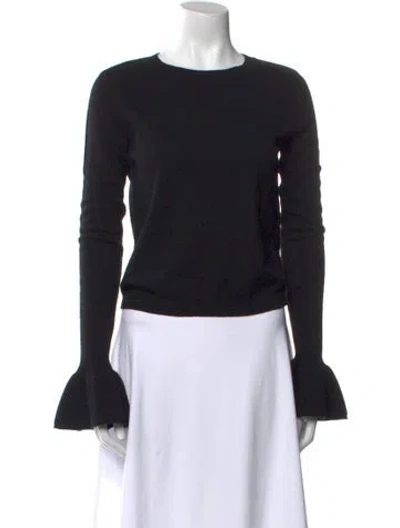 Pre-owned Alice And Olivia Bateau Neckline Sweater In Black