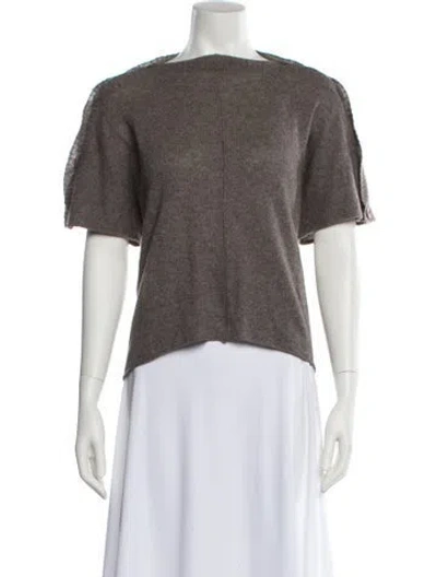Pre-owned Alice And Olivia Bateau Neckline Sweater In Brown